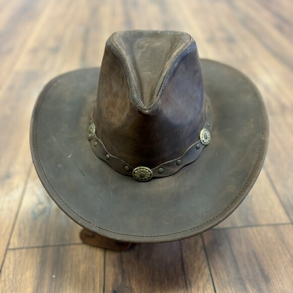 Wide Leather Cowboy/ Cowgirl Western Hat main image 11